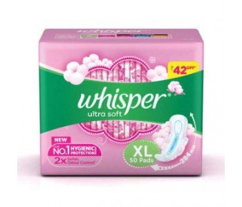 WHISPER ULTRA SOFT PINK XL 45 PADS